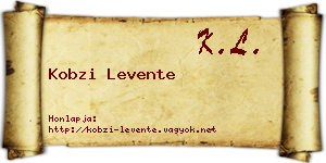 Kobzi Levente névjegykártya